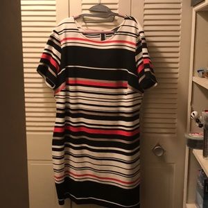 Plus Size Stripe Mini Dress